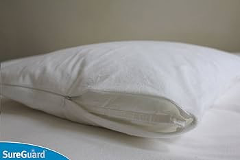 Set of 2 Standard Size SureGuard Pillow Protectors - 100% Waterproof, Bed Bug Proof, Hypoallergen... | Amazon (US)