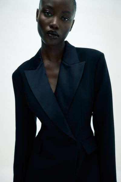 Fitted Jacket Dress - Black - Ladies | H&M US | H&M (US + CA)