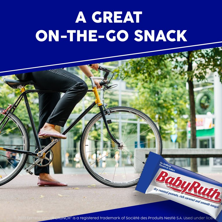 Baby Ruth, Chocolatey, Peanut, Caramel, Nougat, Fun Size Candy Bars, 10.2 Ounce Bag - Walmart.com | Walmart (US)