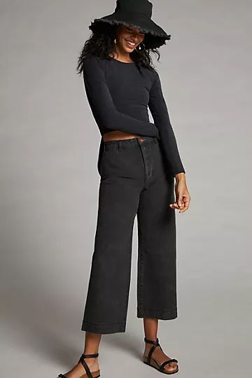 Pilcro James Cropped Wide-Leg Pants | Anthropologie (US)