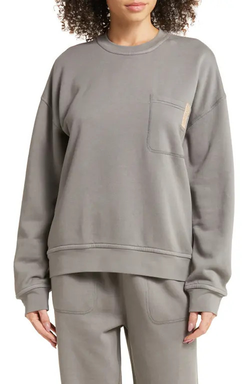 Lunya Silksweats™ Oversize Cotton Blend Pajama Sweatshirt in Ebbing Fog at Nordstrom, Size X-Large | Nordstrom