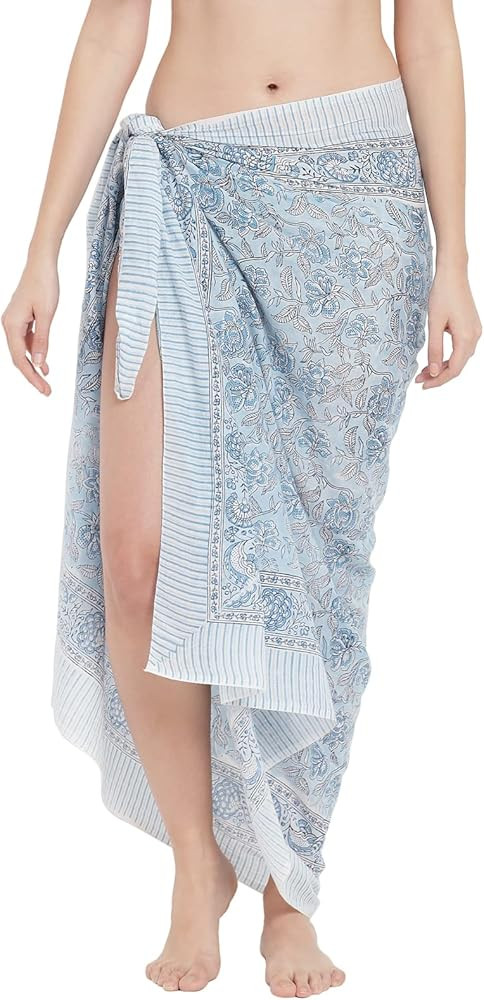 parihan Swimsuit Beach Sarong Cover Ups for Swimwear Women-Hand Print Wrap Skirt | Amazon (US)