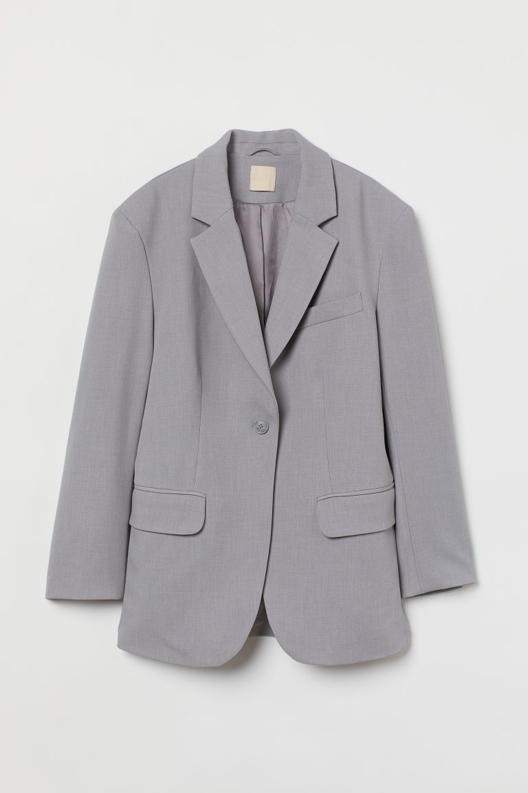 H & M - Oversized Blazer - Gray | H&M (US + CA)