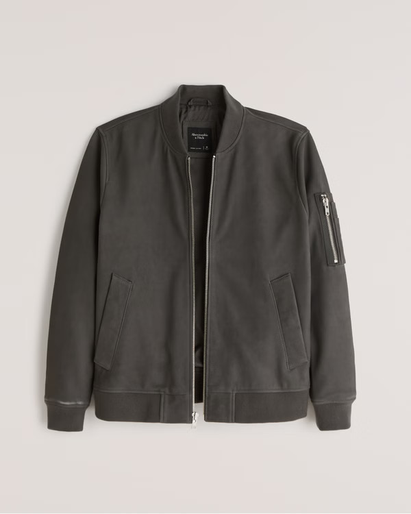 Genuine Suede Bomber Jacket | Abercrombie & Fitch (US)