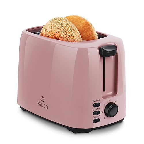 iSiLER 2 Slice Toaster, 1.3 Inches Wide Slot Bagel Toaster with 7 Shade Settings and Double Side ... | Amazon (US)