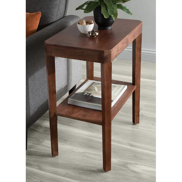 Kate and Laurel Talcott Wood Side Table - 22x14x26 - Walnut Brown | Bed Bath & Beyond