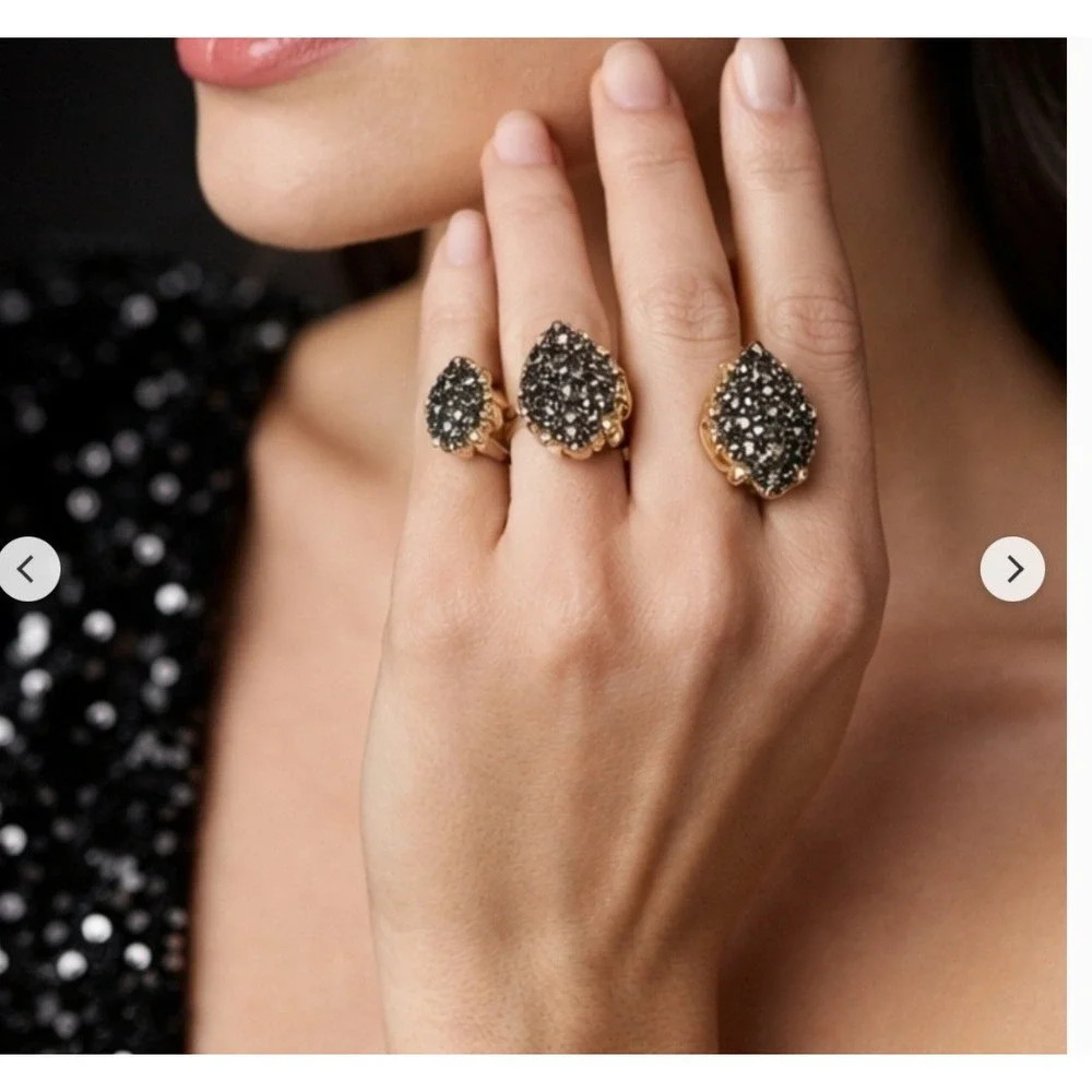 Kendra Scott Naomi Double Ring Womens O/S Copper Drusy Excellent Two-Finger Ring | Poshmark