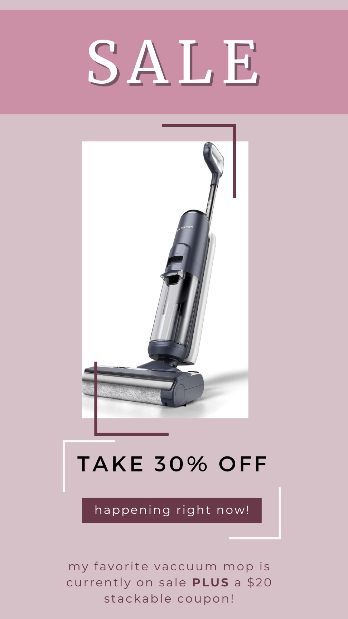 Amazon daily deal!! One of my favorite vacuums the Tineco (as it not only vacuums but also mops at the same don’t time!) is currently on sale with a stackable $20 off coupon! 

#LTKFamily #LTKHome #LTKSaleAlert