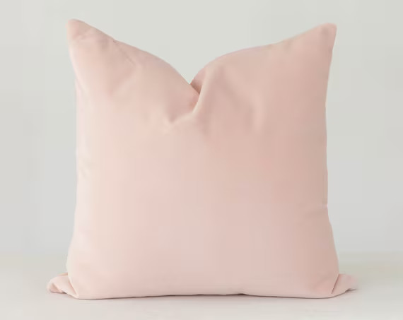 Blush Velvet Pillow Cover, Blush pillow, Velvet Pillow Cover, Blush Pillow Cover, Velvet Pillow, ... | Etsy (US)