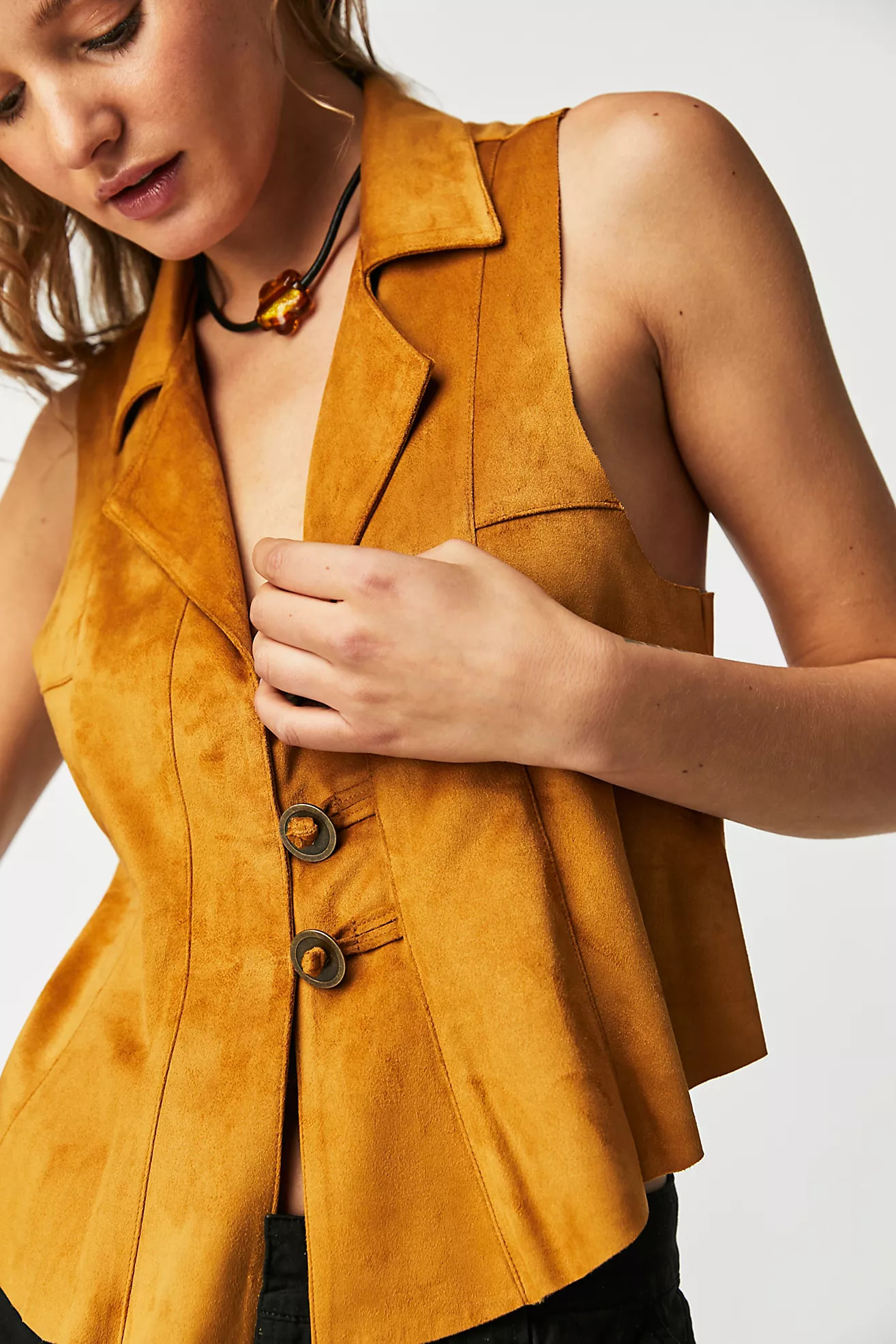 Lacey Vegan Suede Vest | Free People (UK)