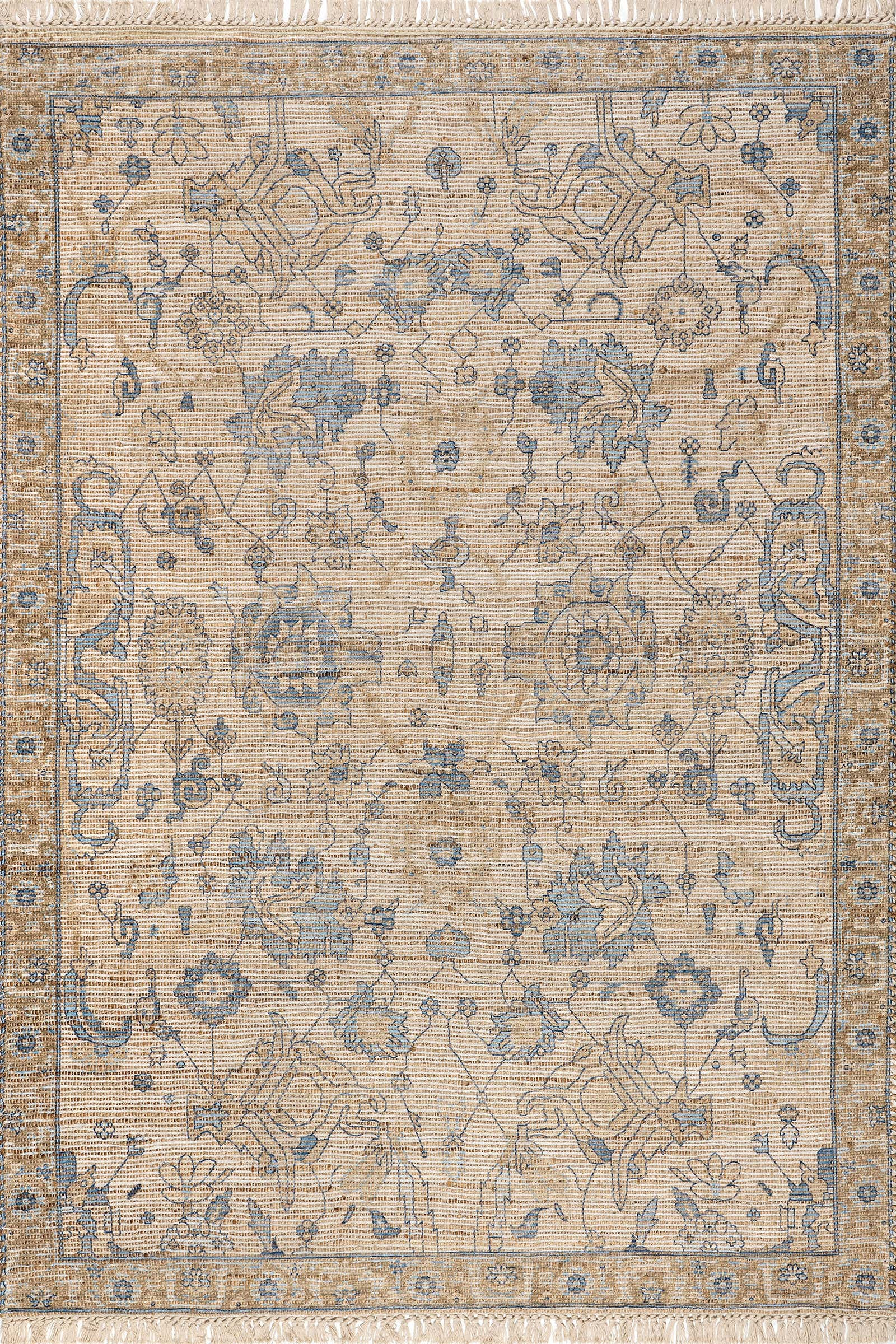 Marigold Tasseled Rug | Sand | Rugs USA