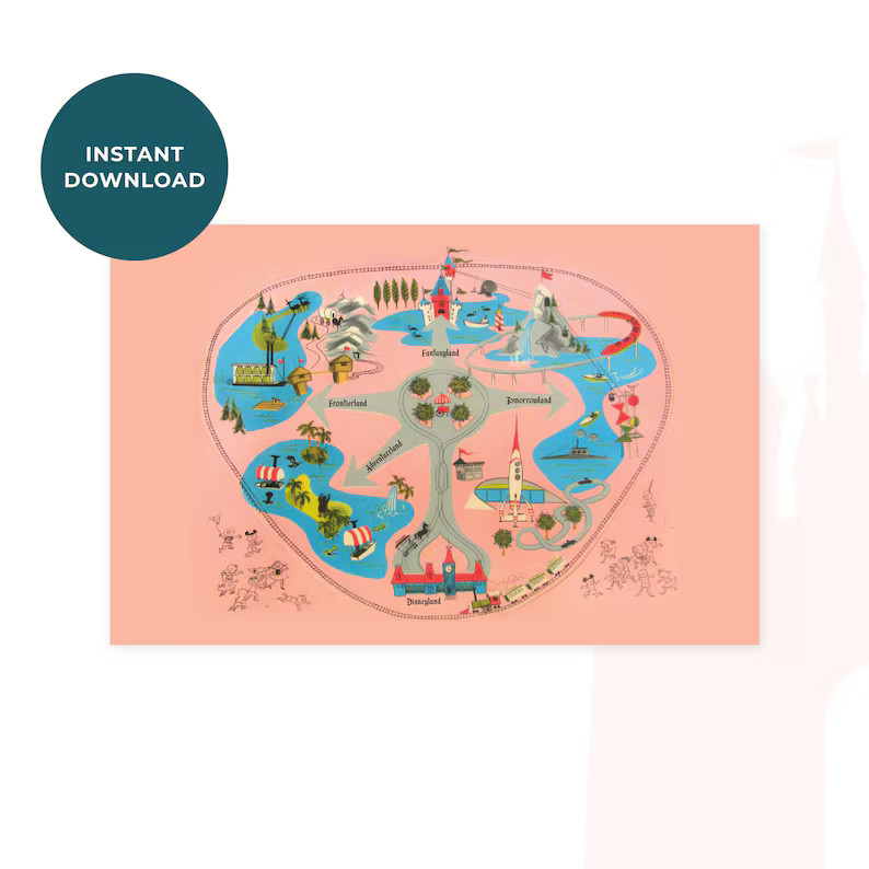 Vintage Map Printable Paper Placemats DIGITAL INSTANT DOWNLOAD - Etsy | Etsy (US)