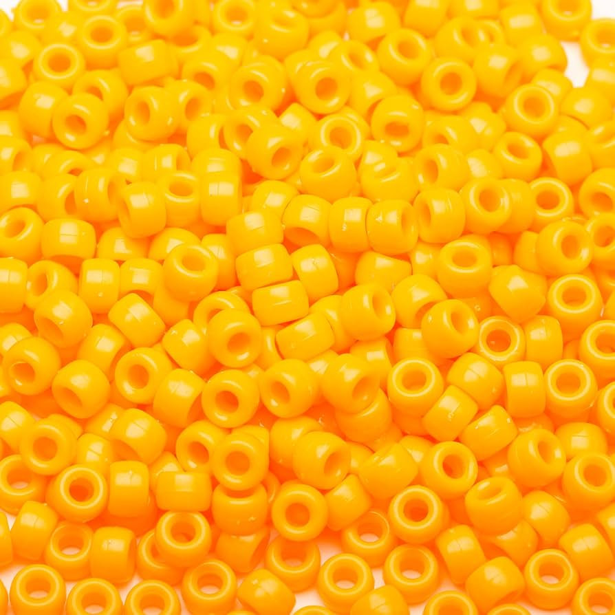 1000 Pcs Acrylic Single Color Pony Beads 6x9mm Pony Beads Bulk for Bracelets Making Plastic Beads... | Amazon (US)