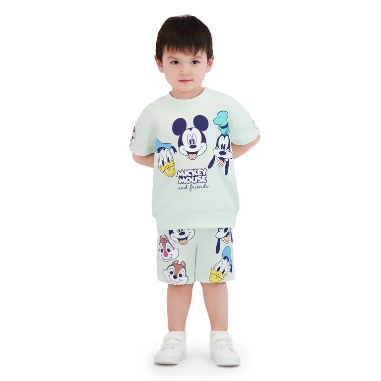 Mickey & Friends Toddler Boy 2-Piece Short Set, Size 2T-4T - Walmart.com | Walmart (US)
