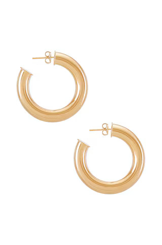 joolz by Martha Calvo Tubular Hoops Earrings in Gold from Revolve.com | Revolve Clothing (Global)