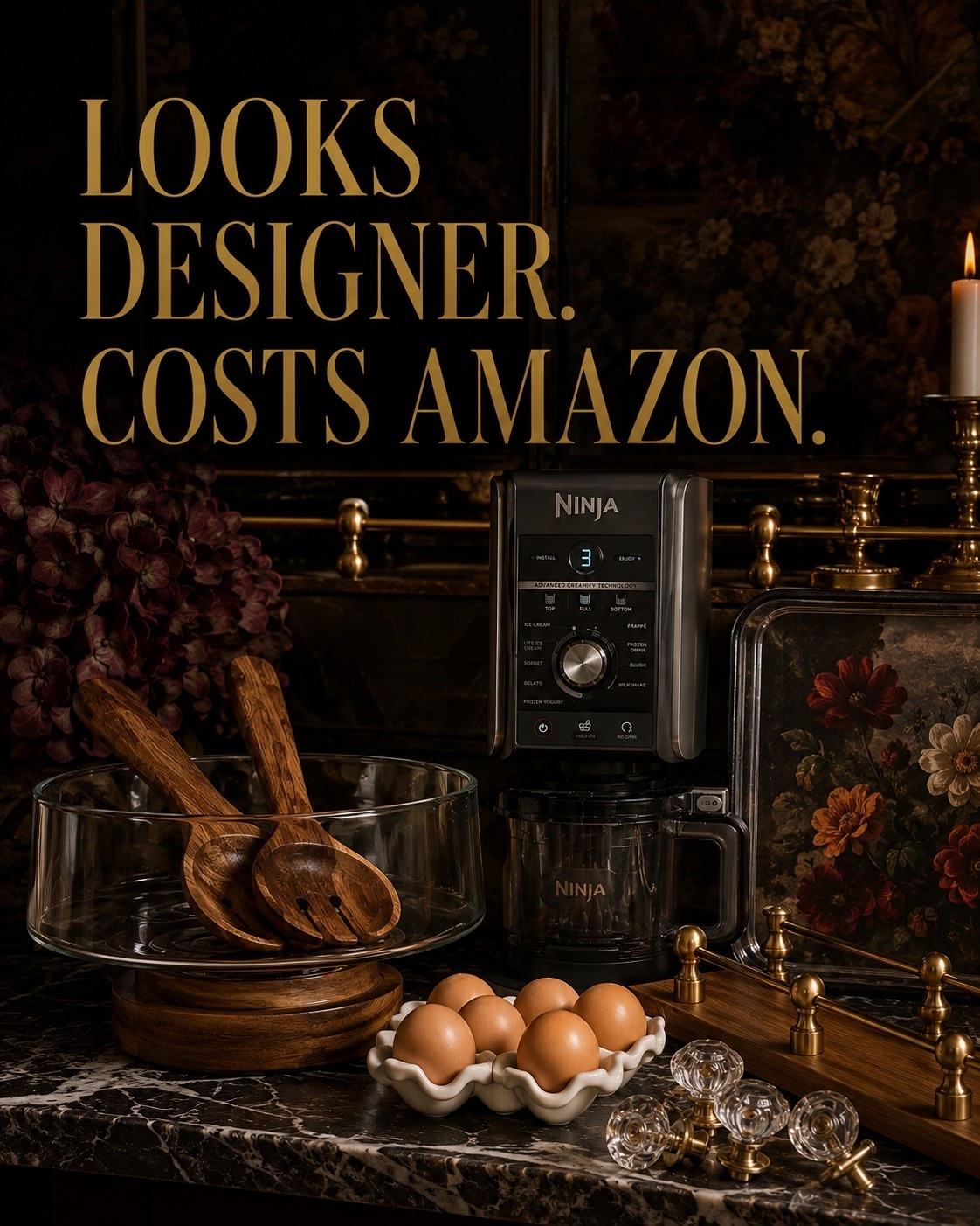 Your kitchen can look designer without spending designer money. Sculptural serving pieces, warm wood, crystal hardware, brass accents, and a few elevated everyday essentials instantly make the space feel more intentional and expensive. These Amazon finds prove that the right details can completely change the look of your kitchen.

#AmazonFinds #KitchenDecor #DesignerLookForLess #LuxuryForLess #AmazonHome #KitchenInspiration #TimelessStyle #ClassicInteriors #HomeDecorFinds #ElevatedHome #KitchenEssentials #InteriorStyling #AffordableLuxury #HomeInspiration #callsigndesign