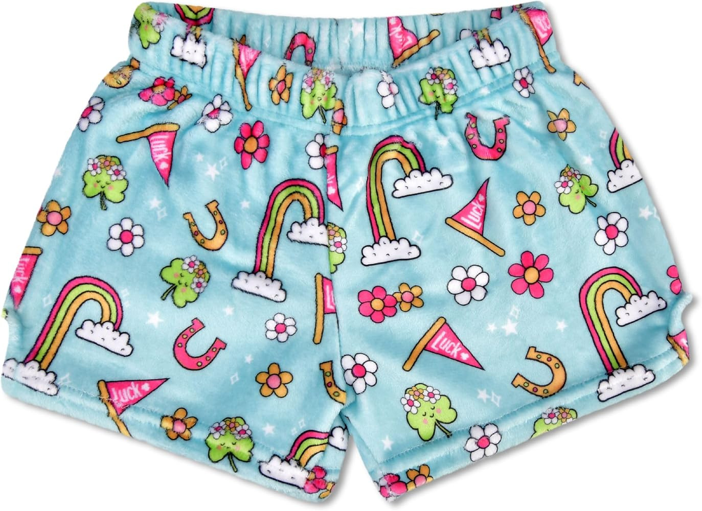 iscream Big Girls Silky Soft Pretty Print Plush Fleece Shorts - Flights of Fantasy Collection | Amazon (US)