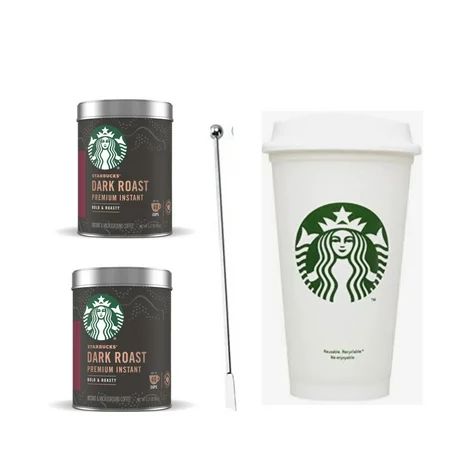 Starbucks Gift Set Set Includes Two Tins Starbucks Premium Instant Dark Roast Coffee one Starbucks R | Walmart (US)