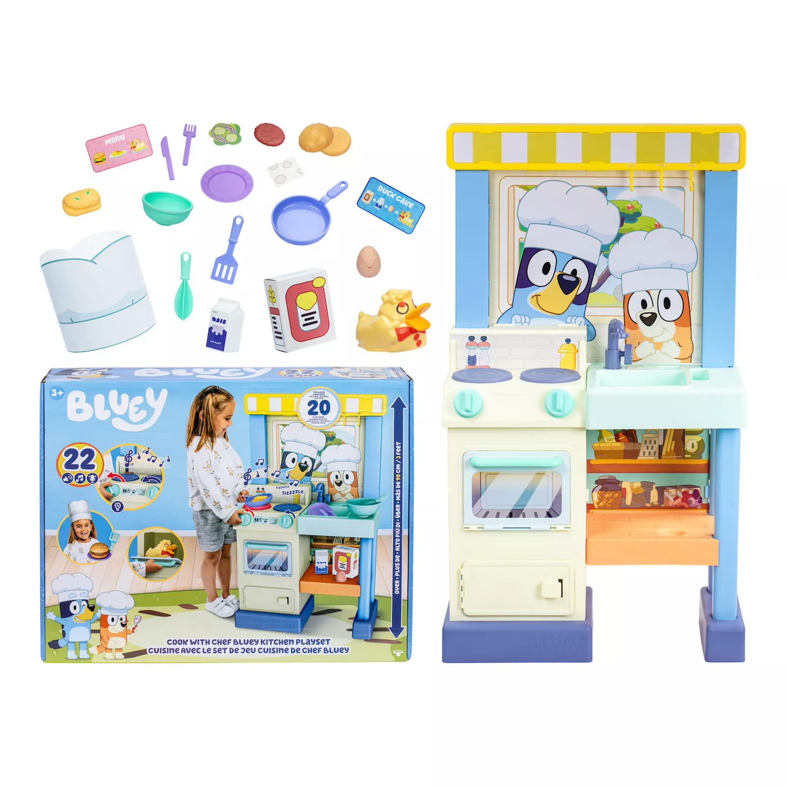 Bluey Deluxe Cook and Clean Kitchen Playset with Accessories, Multi | Kohl's