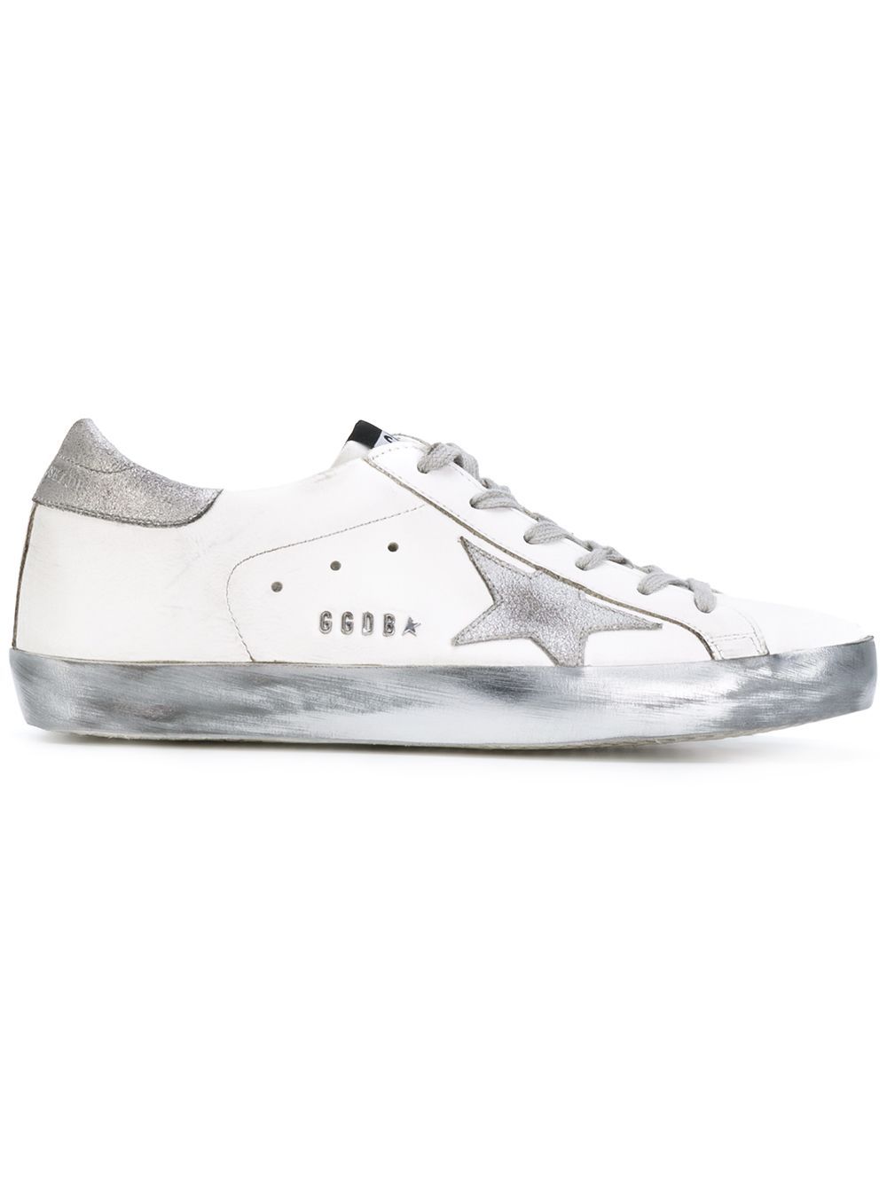 Golden Goose Deluxe Brand White Silver Sole Superstar sneakers | FarFetch Global