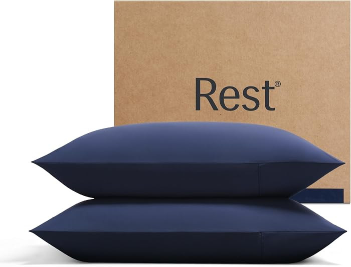 REST Evercool+Cooling Pillowcases King Size 2PCS for Hot Sleepers & Night Sweats, Silver-Infused ... | Amazon (US)