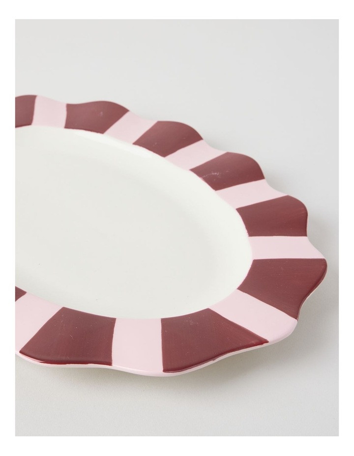 Vue Cherry Coded Oval Striped Platter Pink | Myer