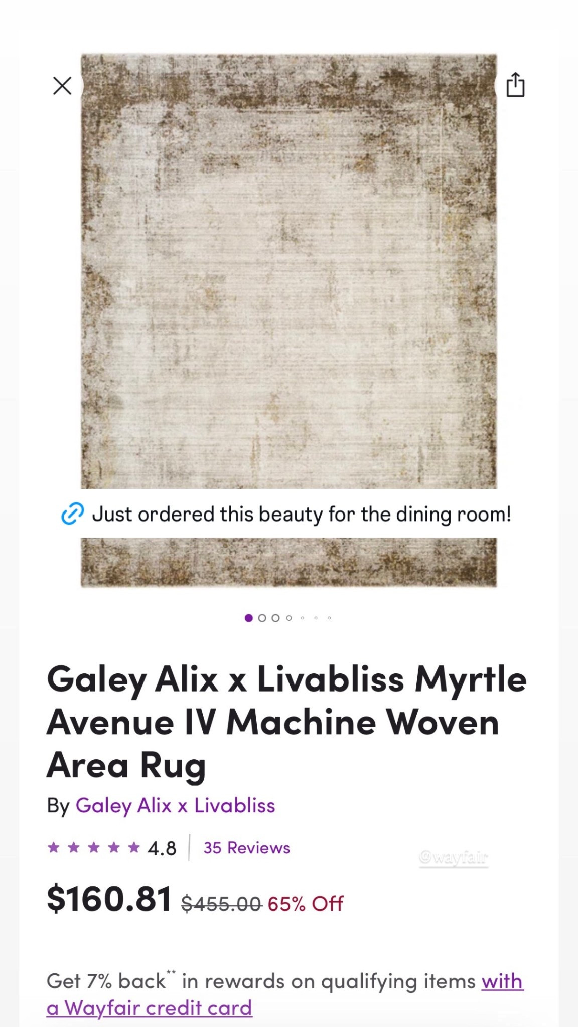 Just ordered this rug for this dining room!!! I love it in the photos, praying I love it in person too. It’s 65% off right now which is a steal!!! 

#LTKHome #LTKSaleAlert