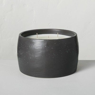 35oz Smoked Woods 5-Wick Speckled Ceramic Fall Candle - Hearth &#38; Hand&#8482; with Magnolia | Target