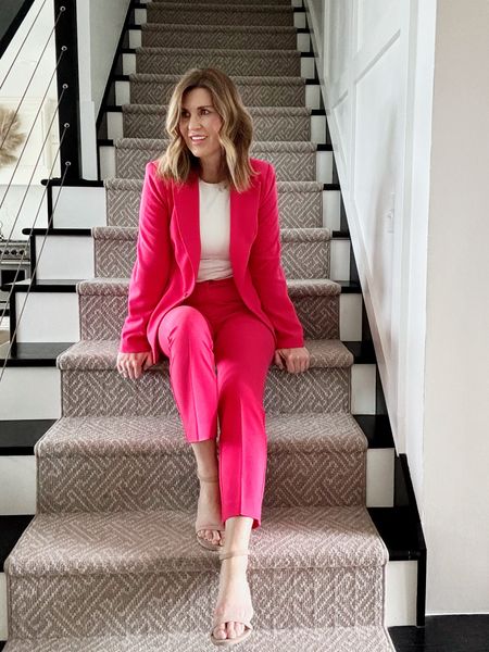 #walmartpartner loving the fresh new arrivals @walmart, especially all of Free Assembly’s tailored separates like these trousers and this blazer in such a fun pop of color (wearing Azalea). Also available in Washed Black #tts White body suit or Black? Which do you prefer? 
Get the look:
◻️Click link in bio
◻️Download the @shop.LTK app to and follow our shop @thespoiledhome to shop this post and so many more and get app-exclusive content! #liketkit 

#LTKstyletip #LTKfindsunder50 #LTKover40