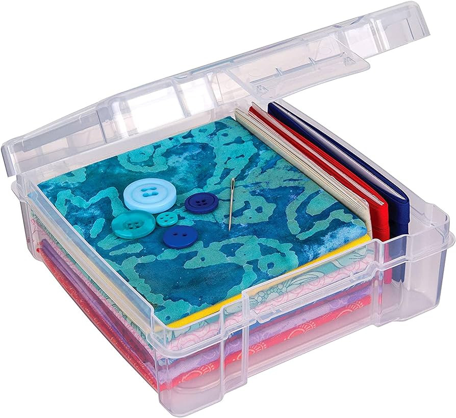 ArtBin 6953AB ClearView 6" x 6" Box Art & Craft Organizer, [1] Plastic Storage Case, Clear | Amazon (US)