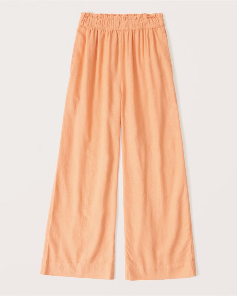 Linen-Blend Pull-On Pants | Abercrombie & Fitch (US)