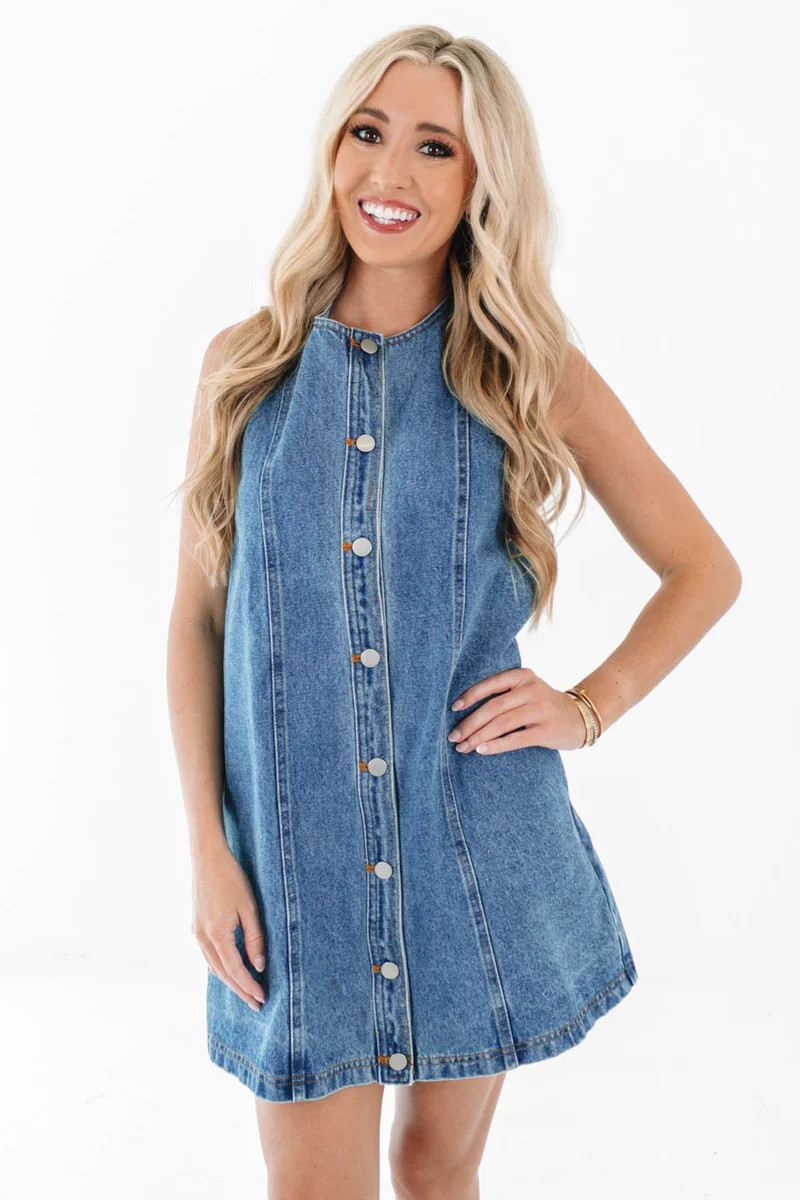 Calling All Cowgirls Dress - Denim | The Impeccable Pig