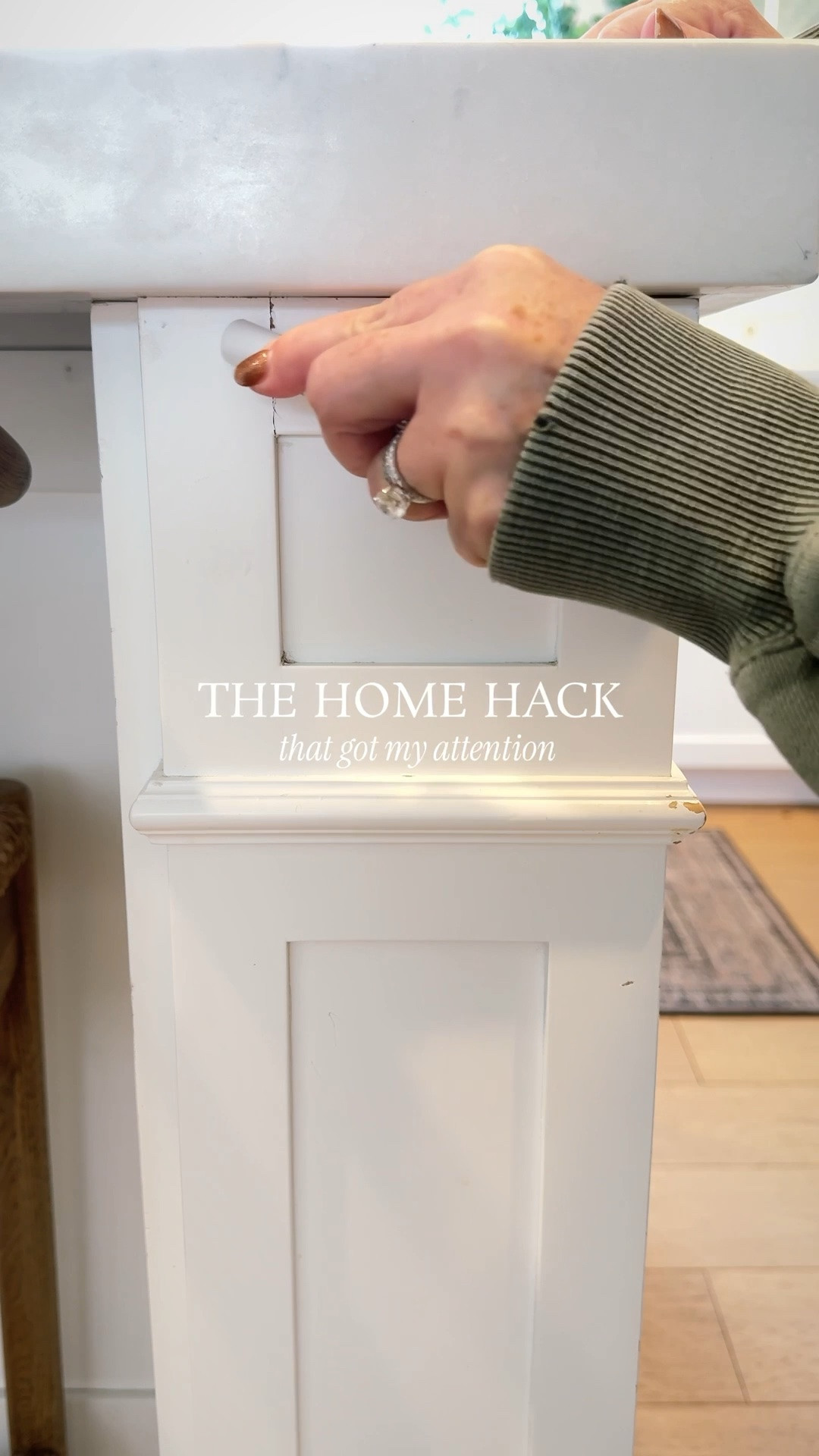 This home hack caught my attention! It's a quick solution to covering those chips, cracks, & dents on your molding, cabinets, furniture, and more.

#LTKHome #LTKSaleAlert #LTKvlog