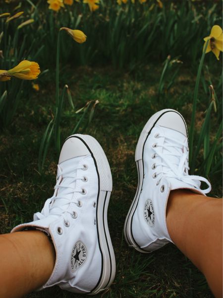 White high top converse sneakers 
Easter outfit, spring outfits, taylor swift concert outfit 

#LTKshoecrush #LTKFind #LTKSeasonal