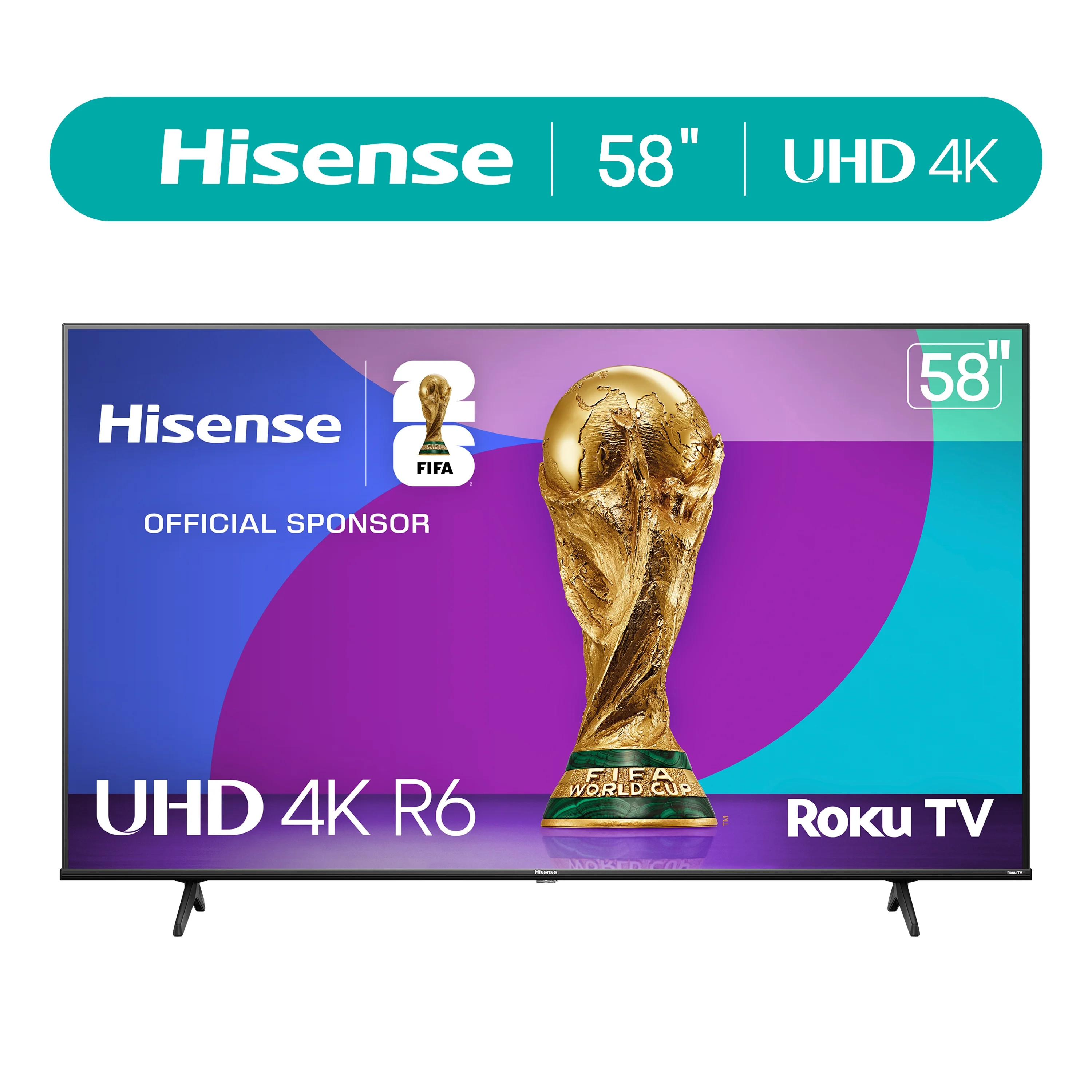 Hisense 58" Class 4K UHD LED LCD Roku Smart TV HDR R6 Series 58R6E3 | Walmart (US)