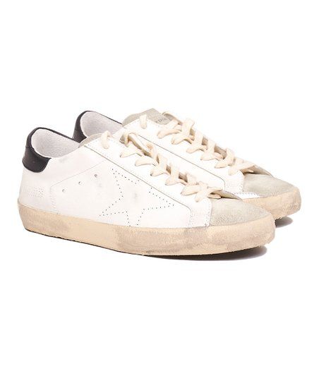 Golden Goose White & Black Super Star Leather Sneaker - Men | Zulily