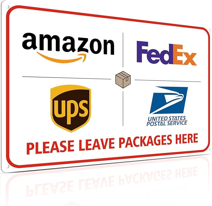 ALKB Rust-Free Aluminum Package Delivery Sign for Outdoor Use 8x 12 Inch, "Please Leave Package H... | Amazon (US)