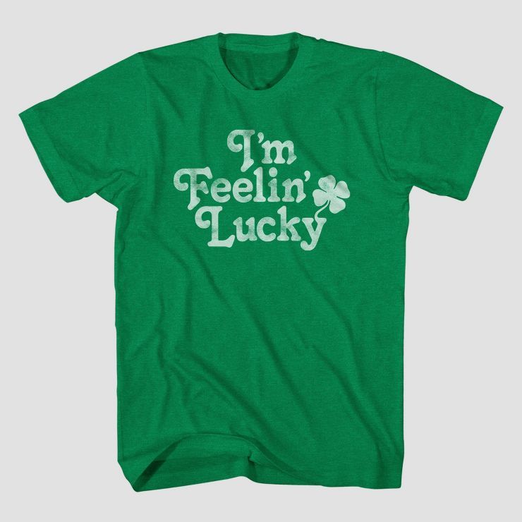 Men's I'm Feeling Lucky Short Sleeve Graphic T-Shirt - Green | Target