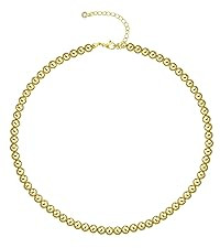 the City Beaded Necklaces for Women, Dainty Choker Necklace, Lightweight Hollow Ball Bead Chain N... | Amazon (US)