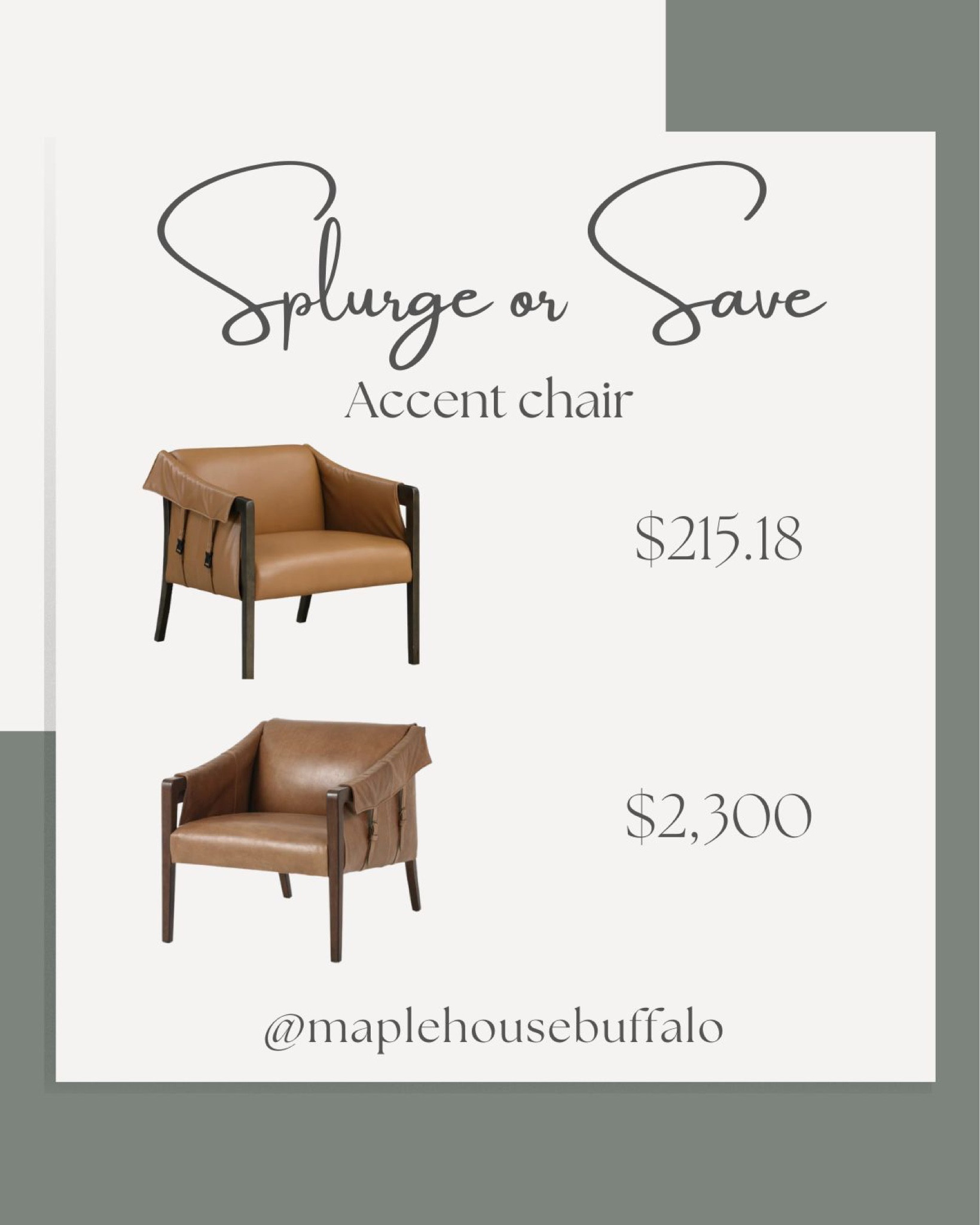 Splurge or save - accent chair - living room - leather 

#LTKFind #LTKsalealert #LTKhome