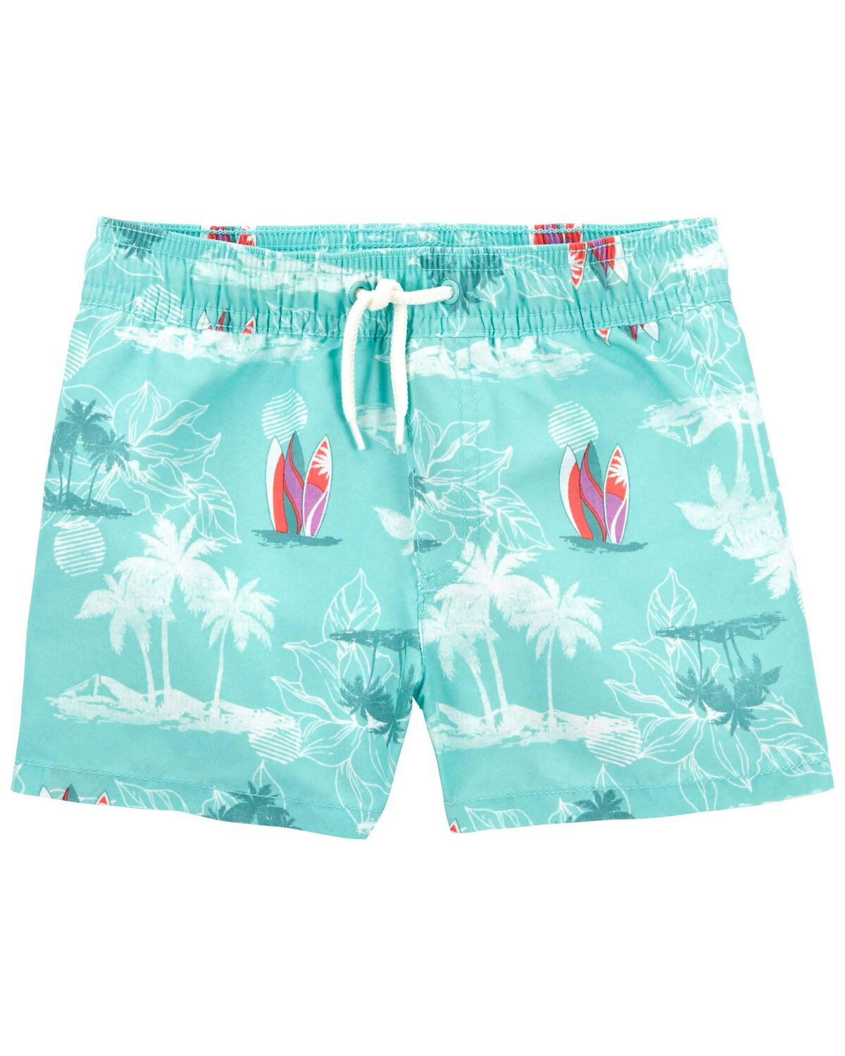 Blue Toddler Beach Print Swim Trunks | carters.com | Carter's