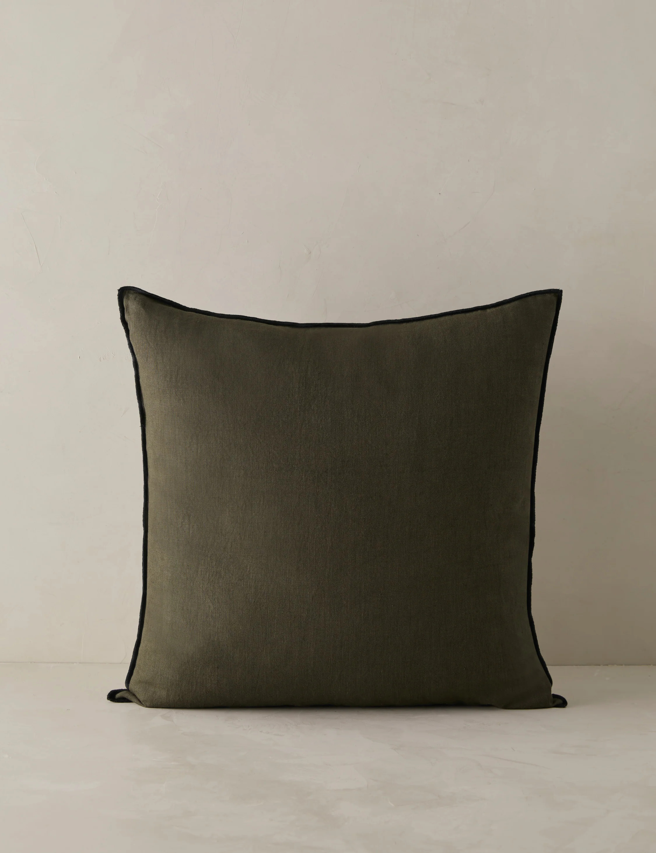 Carys Contrast Linen Pillow | Lulu and Georgia 