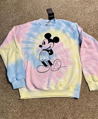 Disney x F21 Mickey Mouse Tie Dye Sweatshirt Small NWT | eBay US