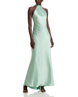AQUA Sleeveless Satin Gown - Exclusive  | Bloomingdale's Women | Bloomingdale's (US)