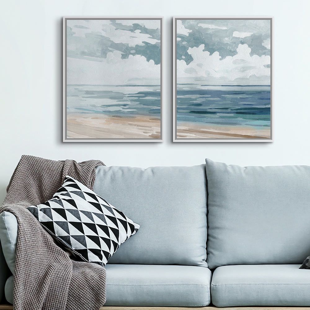 My Texas House - Soft Pastel Seascape Blue Framed Canvas Wall Art Set - 24x30 - Walmart.com | Walmart (US)