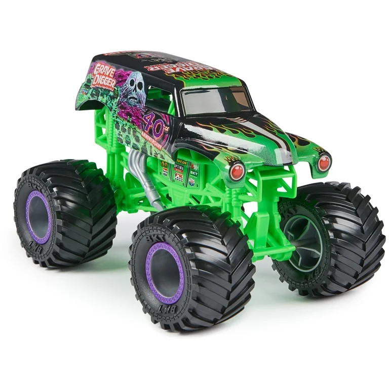 Monster Jam, Official Grave Digger Monster Truck, Collector Die-Cast Vehicle, 1:24 Scale, Kids To... | Walmart (US)