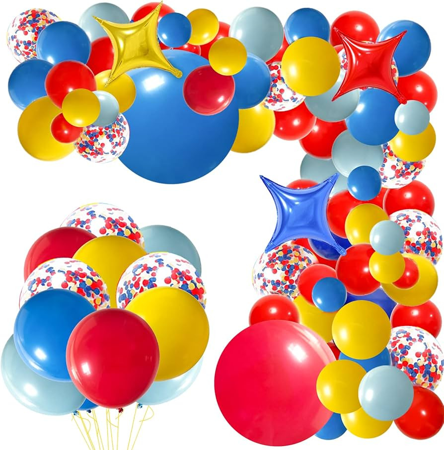 MEMOVAN Carnival Circus Balloon Garland Arch Kit 120pcs Red Blue Yellow Primary Balloons DIY Fies... | Amazon (CA)