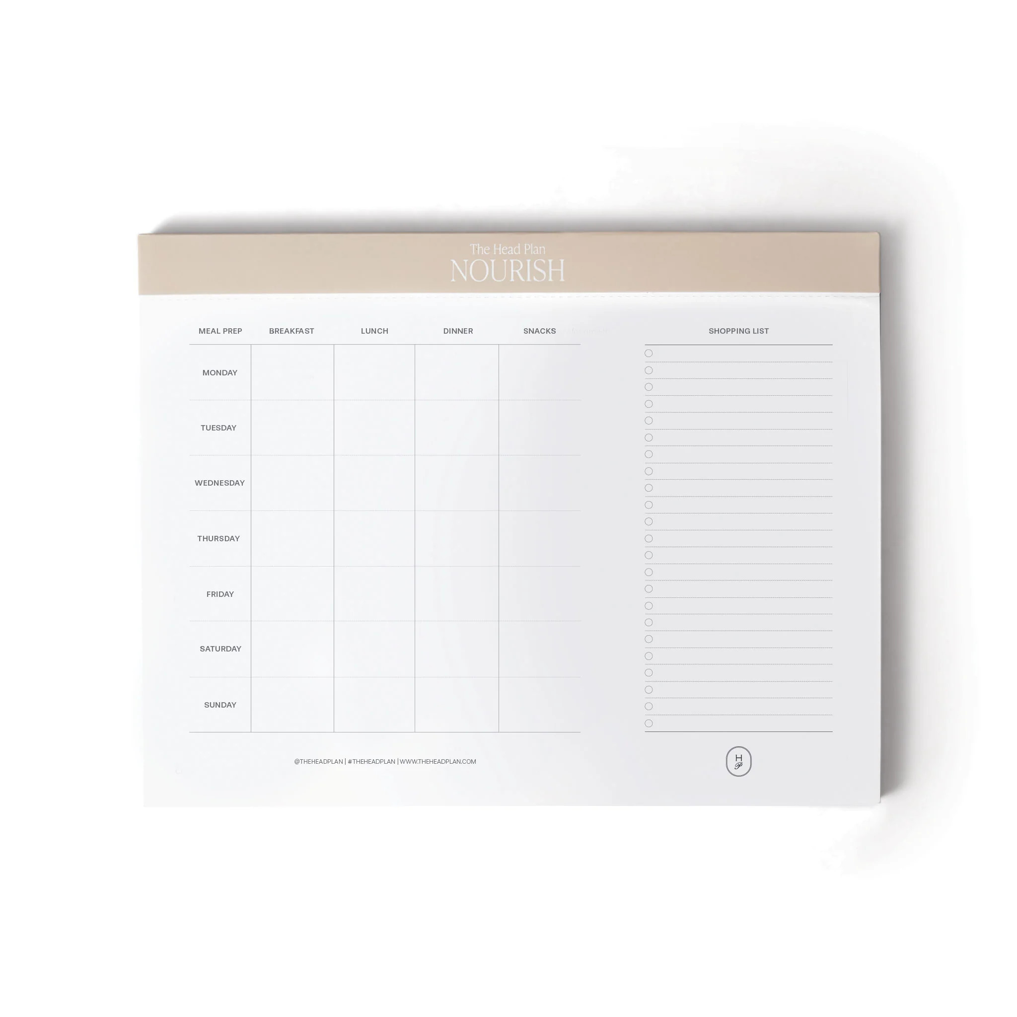 Nourish Meal Planner | The Head Plan