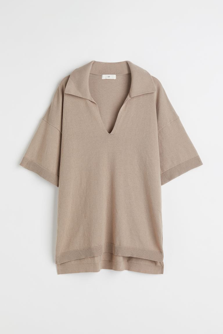 Knit Top with Collar | H&M (US + CA)