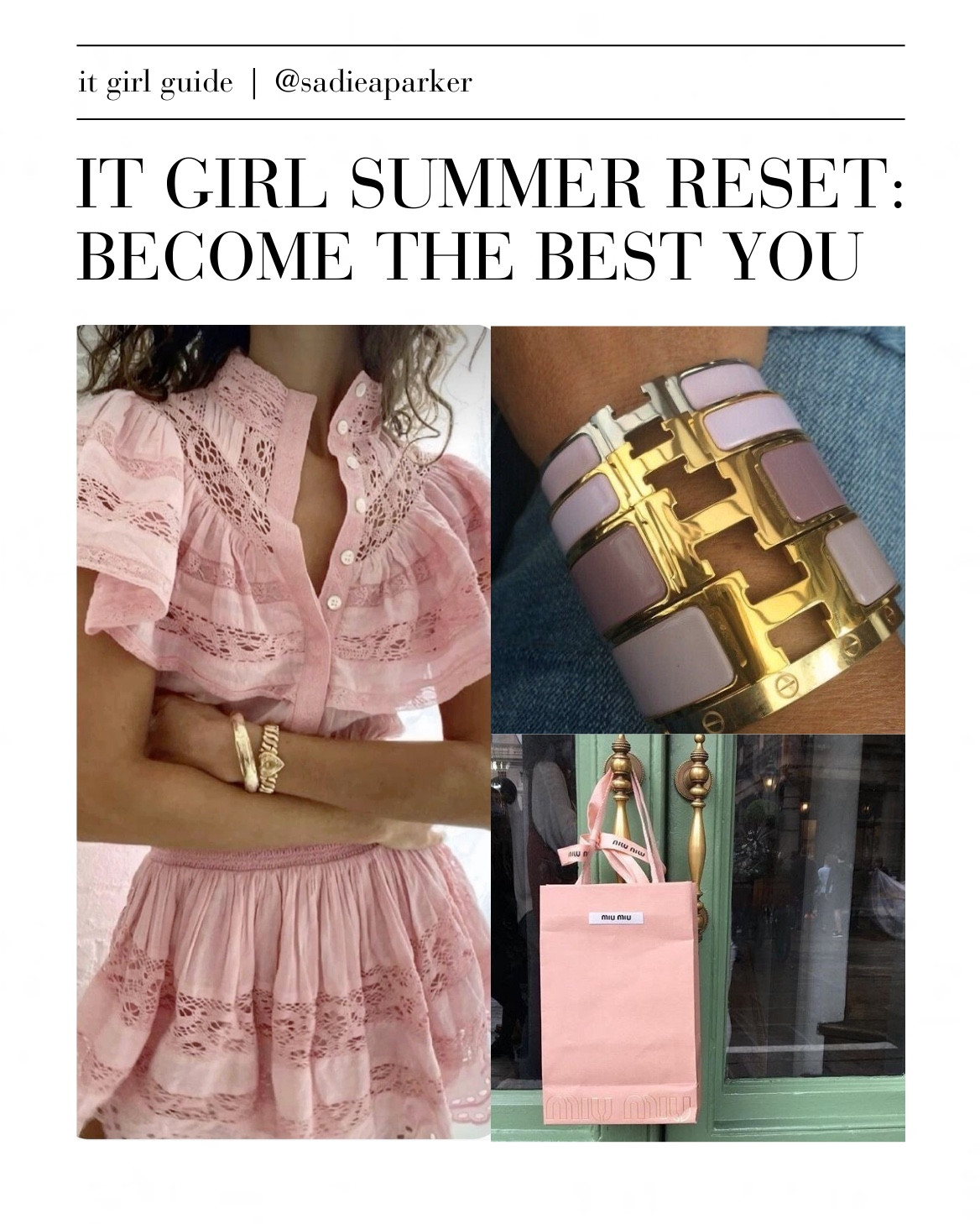 It Girl Summer Reset | Products are Linked | Wellness, It Girl, Feminine, Pink, LoveShackFancy aesthetic, Girly, Summer, Summer fashion |

#LTKSeasonal #LTKStyleTip